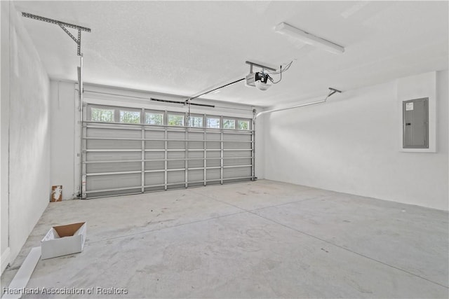 garage with electric panel