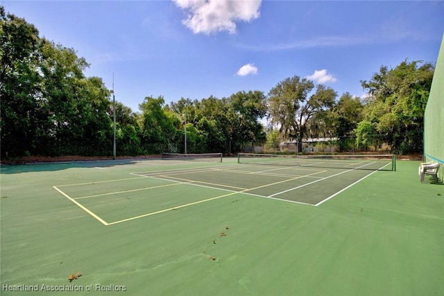 view of tennis court