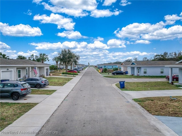 view of street with a residential view