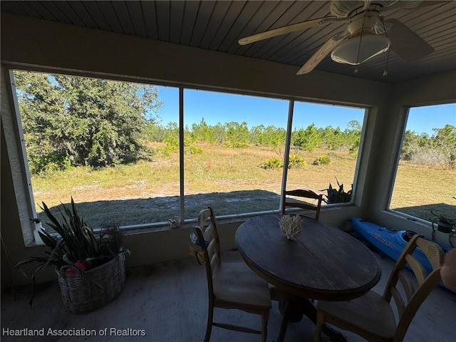 sunroom with plenty of natural light