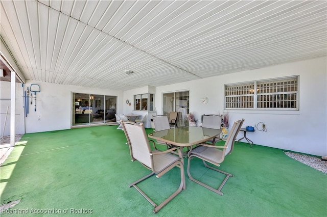 7700 Granada Rd, Sebring, FL 33876 - view of patio / terrace with outdoor dining space