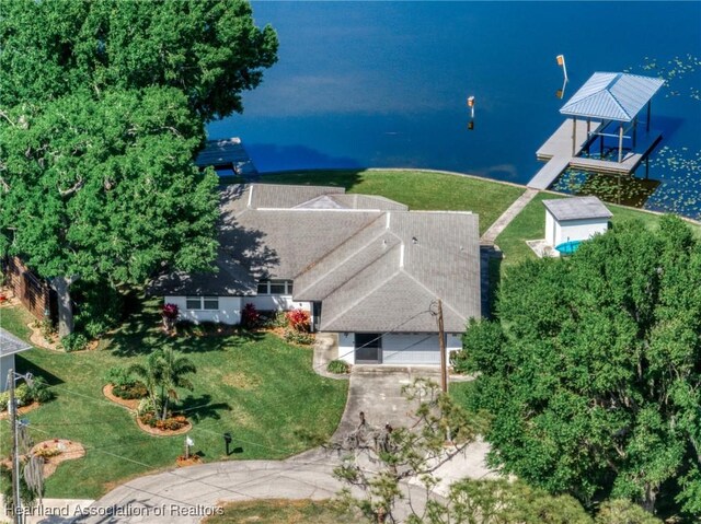 2 Chickasaw St, Lake Placid, FL 33852 - drone / aerial view featuring a water view
