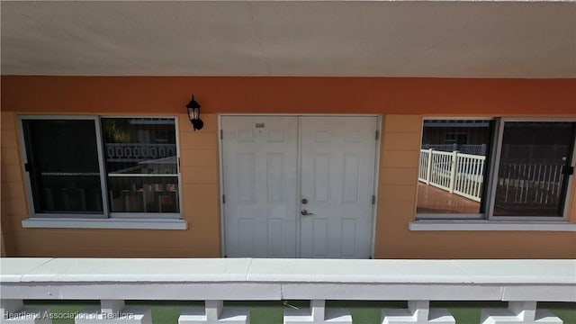 view of doorway to property