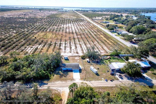 drone / aerial view featuring a rural view