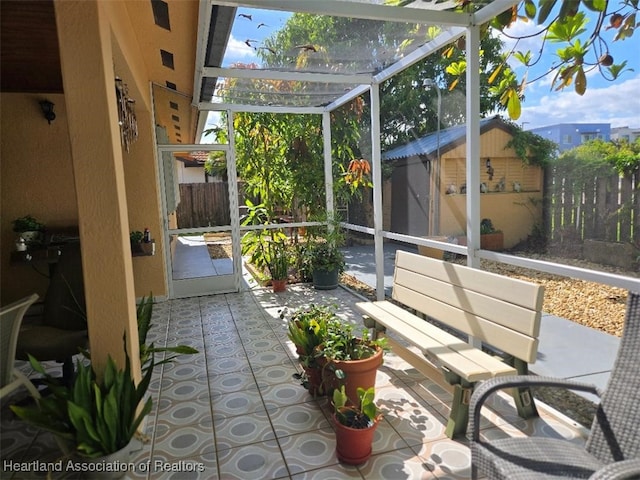 view of sunroom / solarium