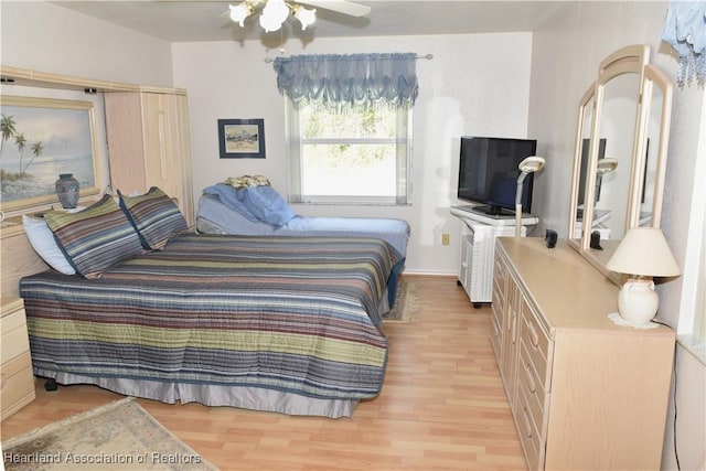 3603 Herring Ave, Sebring, FL 33870 - bedroom with light wood-type flooring and a ceiling fan