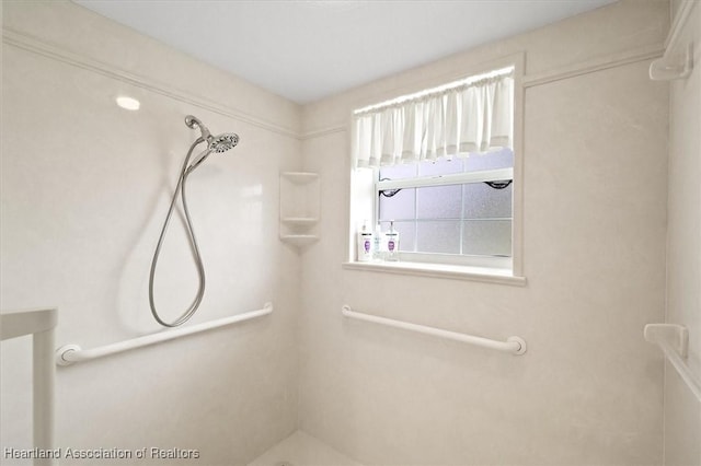 bathroom with a shower