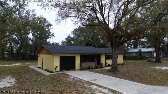 ranch-style house with a garage