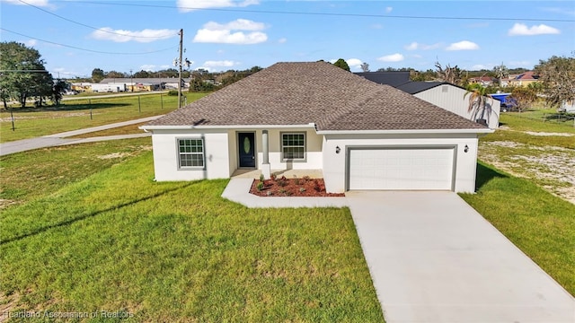 19 N Irvington Rd, Avon Park, FL 33825 - view of front of home with a garage and a front yard