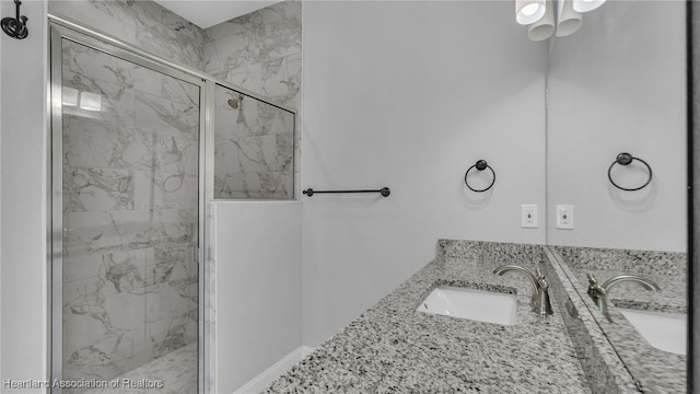 19 N Irvington Rd, Avon Park, FL 33825 - bathroom with vanity and a shower with shower door