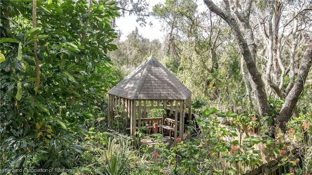 view of outbuilding with a gazebo