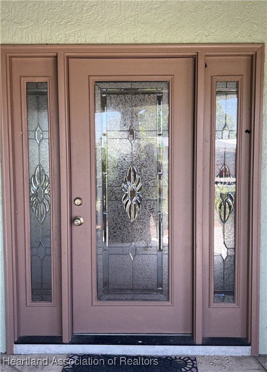 view of doorway to property