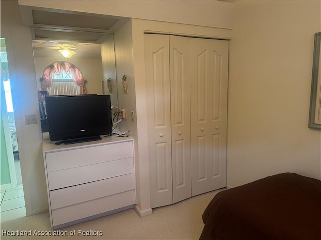 bedroom with a closet