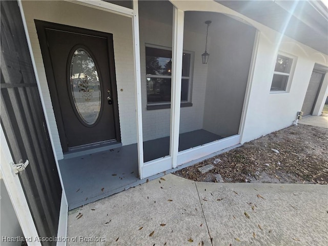 view of doorway to property