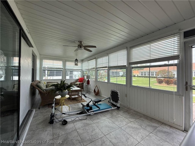 3711 Perugia Ave, Sebring, FL 33872 - sunroom with ceiling fan