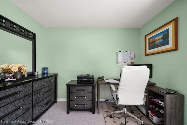 office area featuring carpet floors