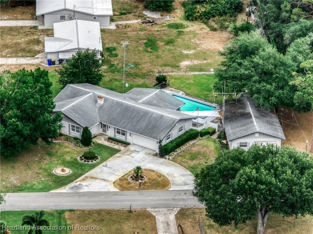 302 S Egret St, Sebring, FL 33870 - aerial view of property and surrounding area with a pool