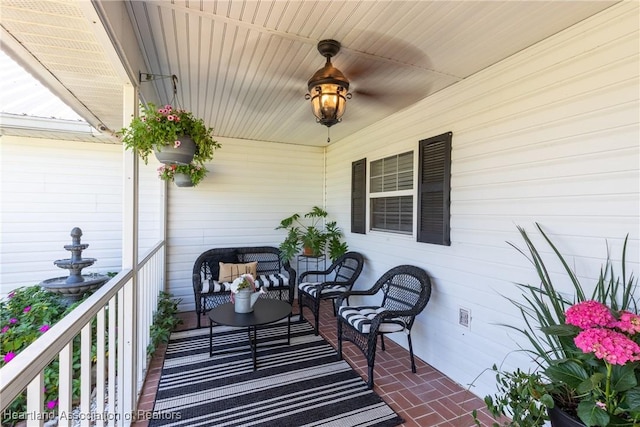 balcony with outdoor lounge area