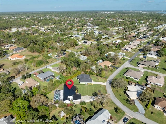 drone / aerial view featuring a residential view