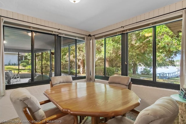 sunroom featuring plenty of natural light