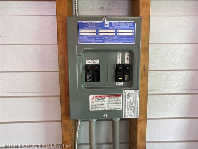 utility room with electric panel