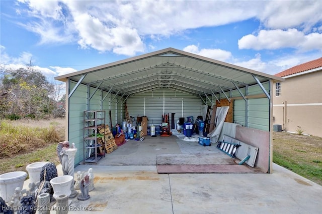 view of outdoor structure with a carport