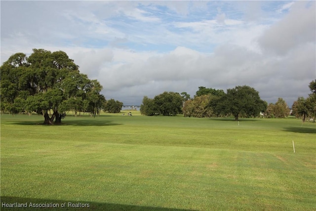 view of community with a lawn