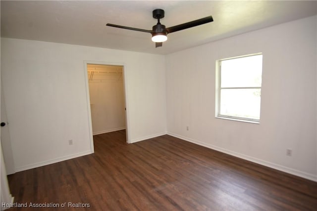 1922 N Torrington Rd, Avon Park, FL 33825 - unfurnished room with a ceiling fan and dark wood-style floors