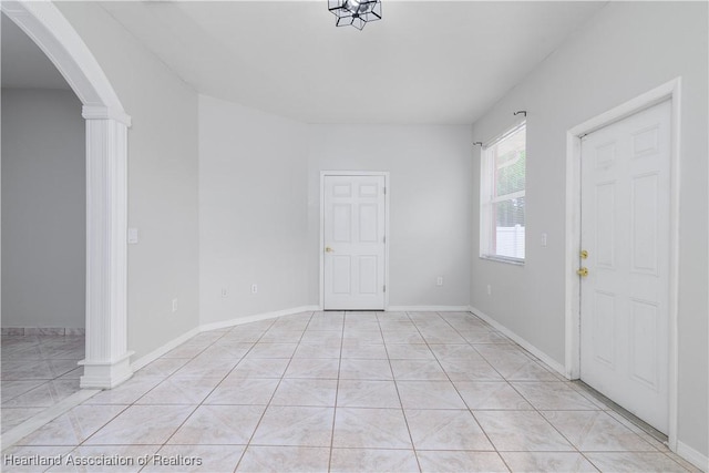 view of tiled empty room