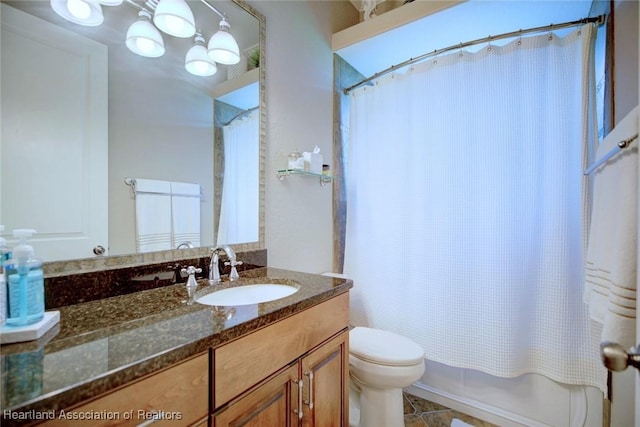 3013 Royal Oaks Ct, Sebring, FL 33875 - bathroom with vanity, shower / bath combo, and tile patterned floors