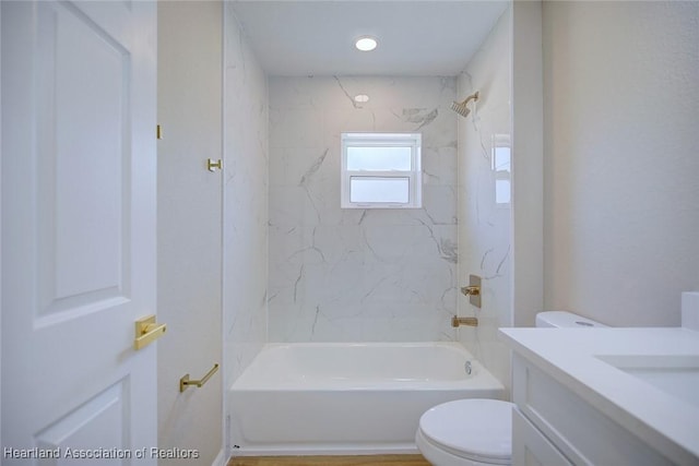 4001 Simca St, Sebring, FL 33872 - full bathroom featuring toilet, shower / bath combination, and vanity