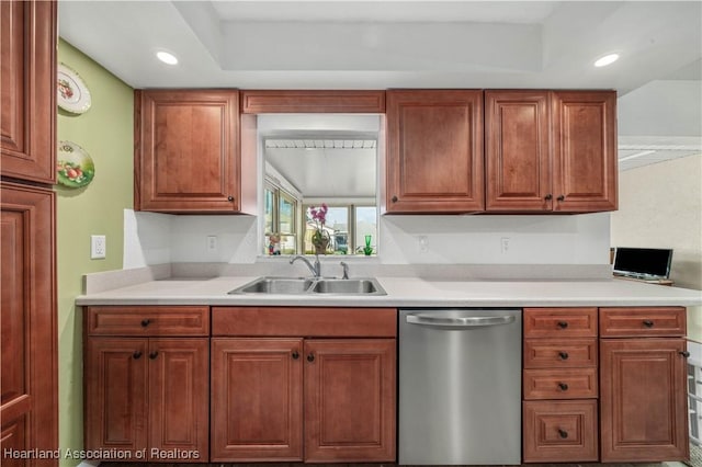 kitchen featuring dishwasher and sink