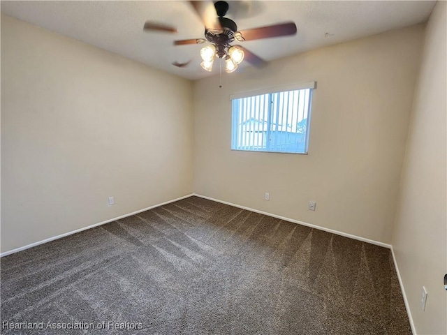 4101 Elson Ave, Sebring, FL 33875 - unfurnished room with dark carpet and ceiling fan