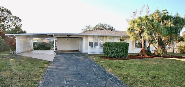 view of front of house featuring a carport