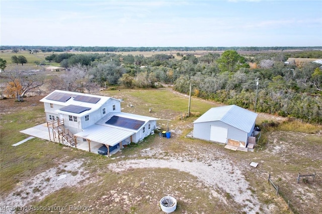 bird's eye view with a rural view