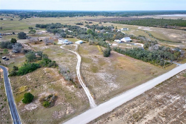 bird's eye view featuring a rural view