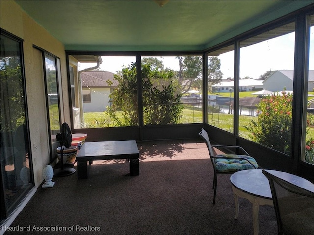 view of sunroom / solarium