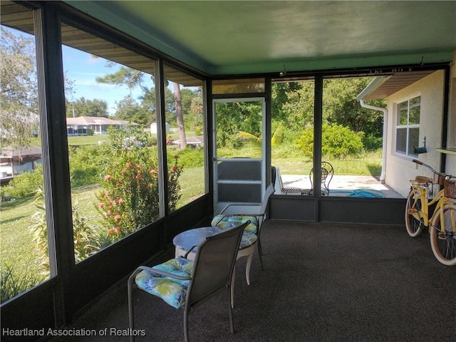 view of sunroom