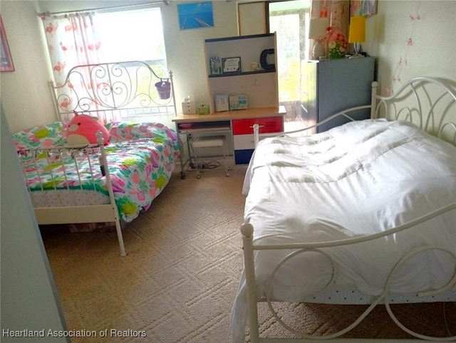 bedroom featuring carpet