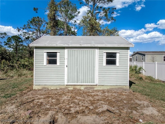 view of outbuilding