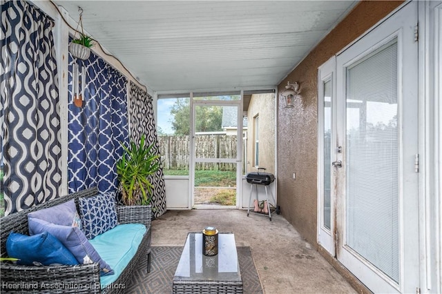 view of sunroom