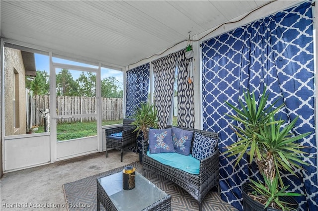 view of sunroom