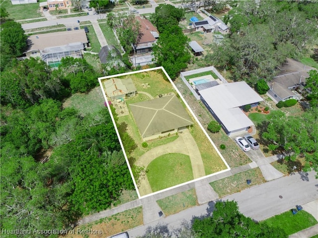 bird's eye view featuring a residential view