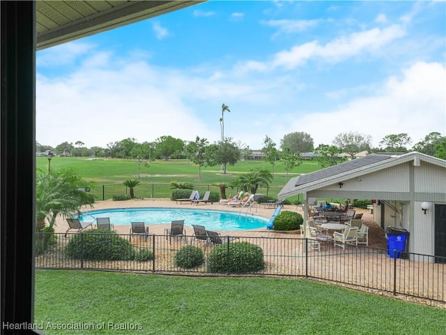 5514 Matanzas Dr, Sebring, FL 33872 - view of pool with a patio and a lawn