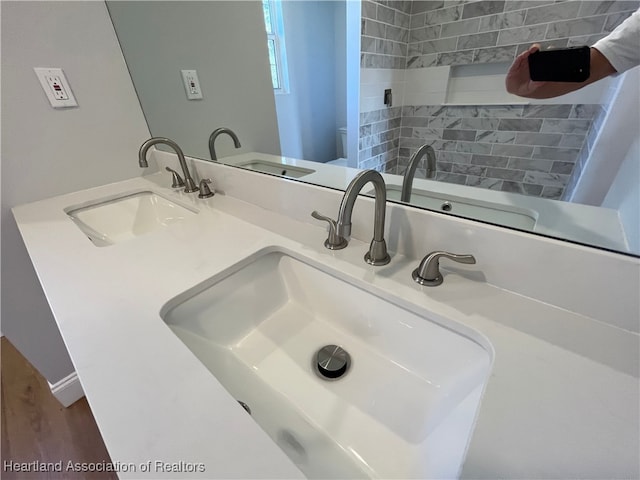 room details featuring vanity and toilet