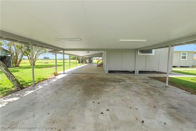 view of patio / terrace featuring a carport