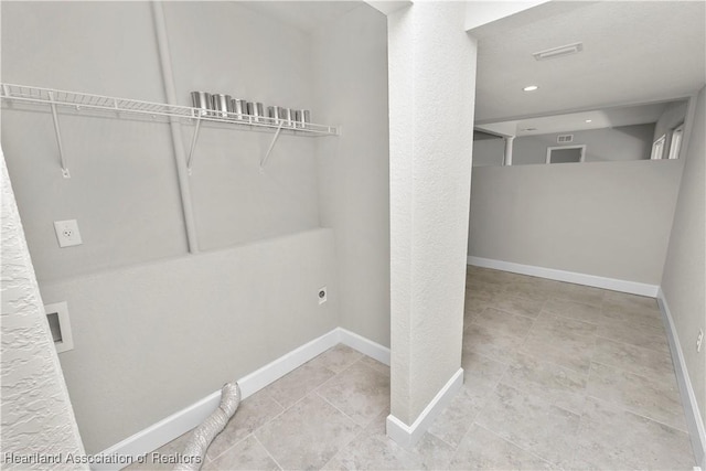 laundry area featuring hookup for an electric dryer