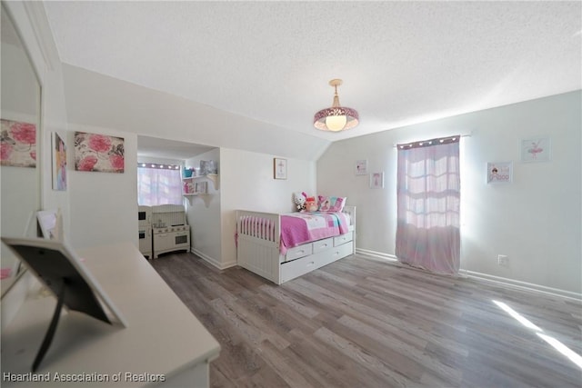 3150 Schontag Rd, Wauchula, FL 33873 - bedroom featuring a textured ceiling, wood finished floors, and baseboards