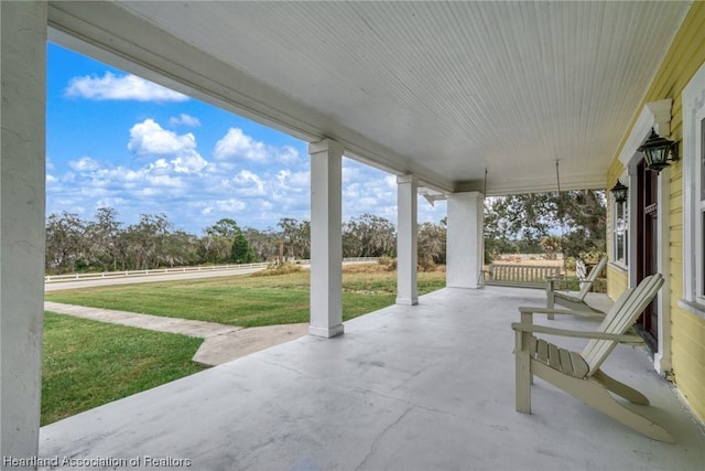 view of patio / terrace with a porch