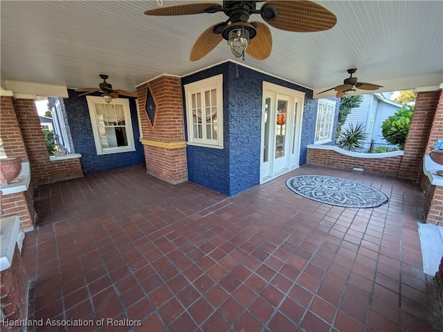 view of patio with french doors